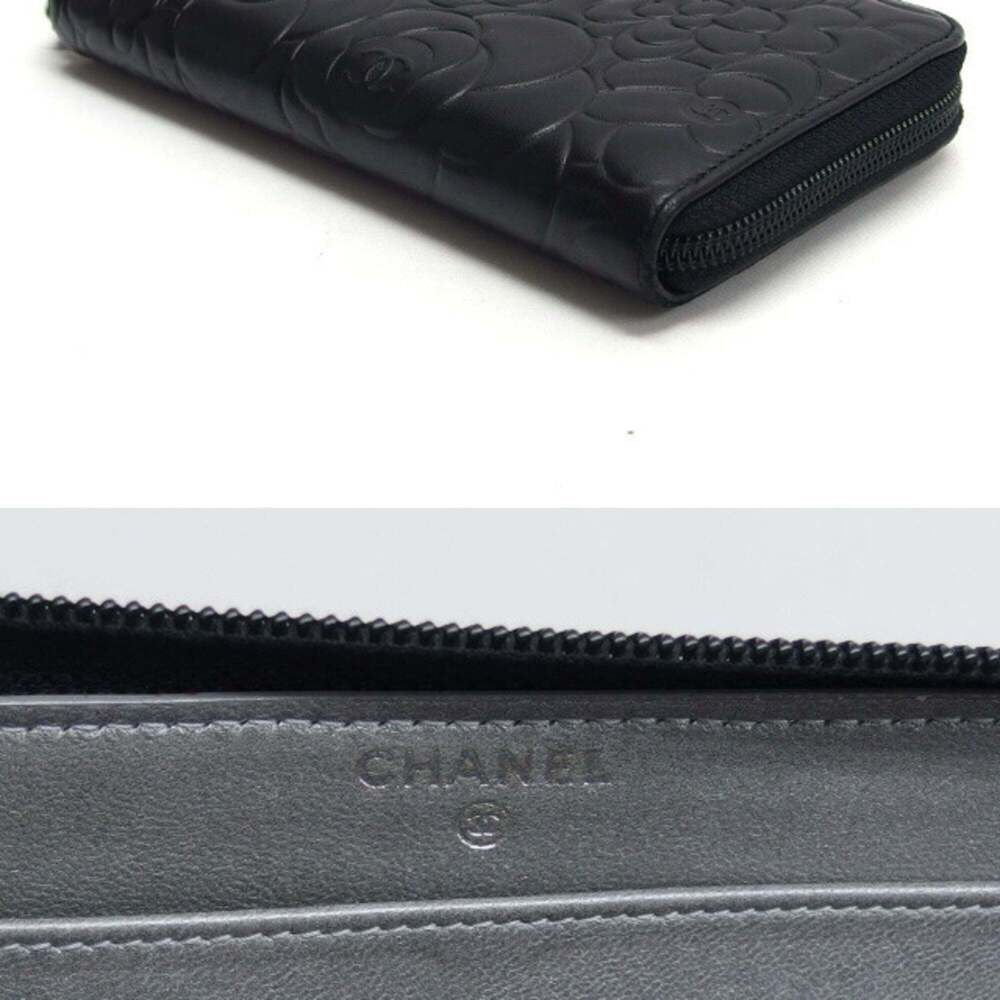 CHANEL Black Lambskin Leather Wallet - Picture 4 of 11